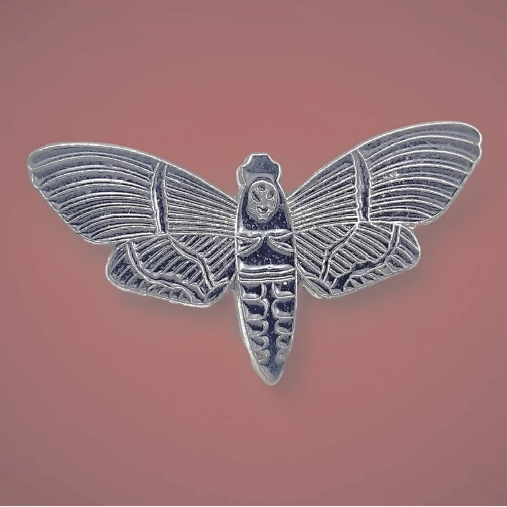 Goth Moth Pin - Picture 4 of 5